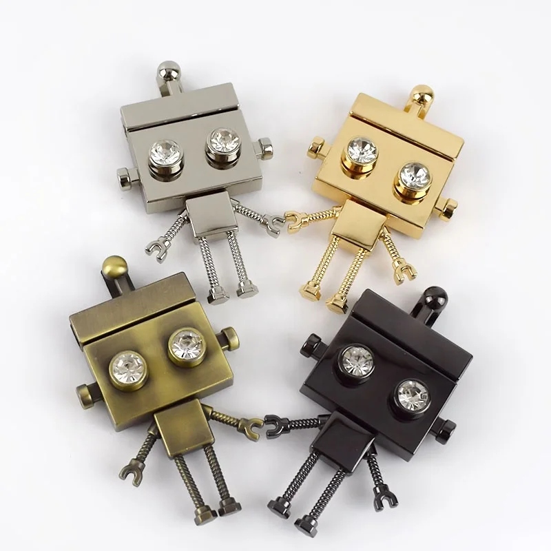 

Meetee KY929 Alloy Snap Buckles Part Accessories DIY Handmade Lovely Robot Bag Lock