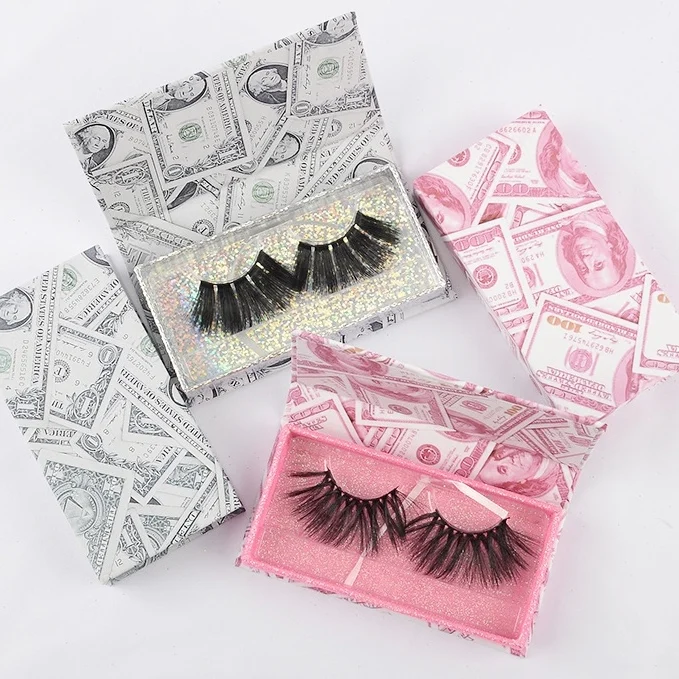 

Money lash cases 25 mm mink eyelashes 5d lashes mink eyelash with money boxes