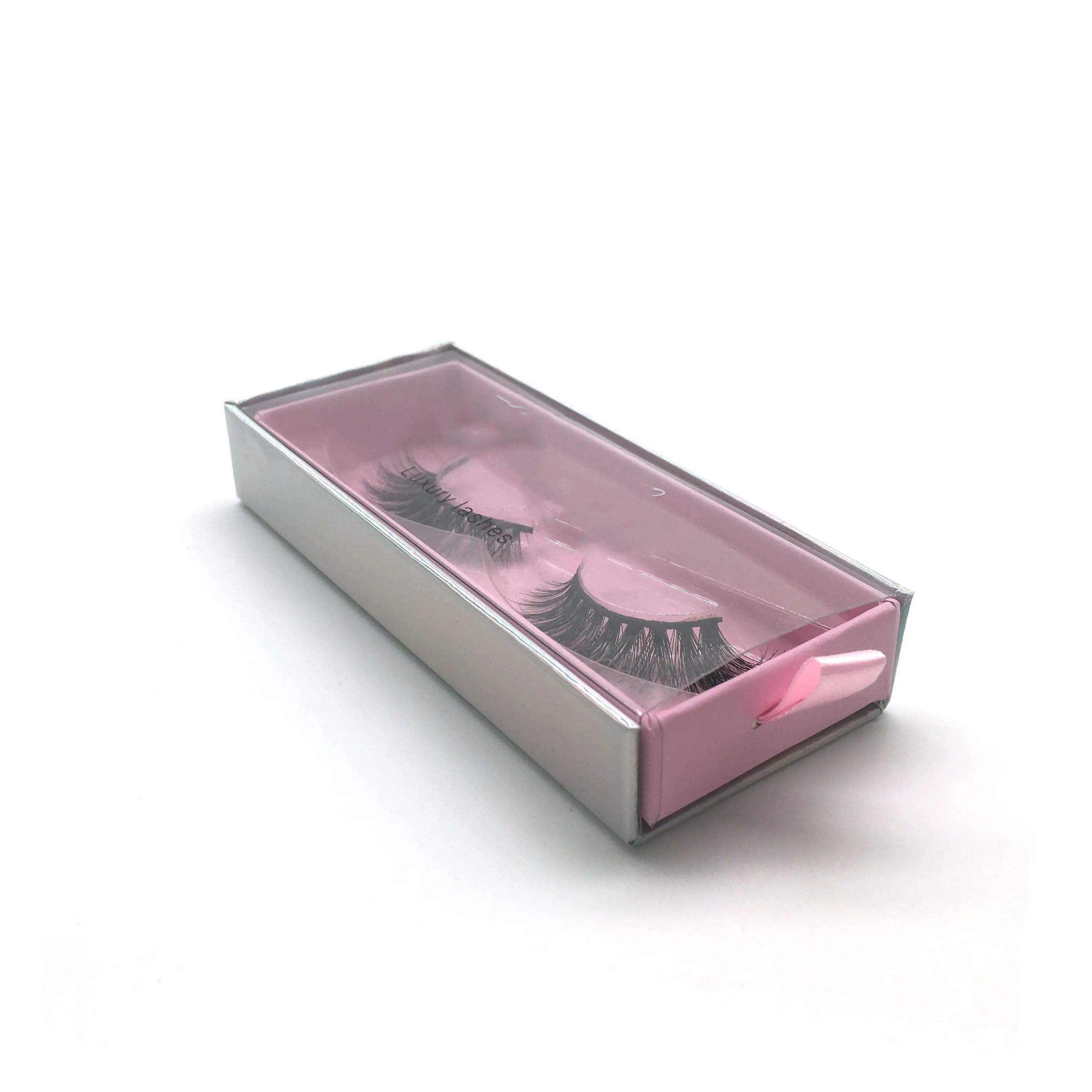 

rectangle custom logo drawer acrylic wholesale pink empty lash box