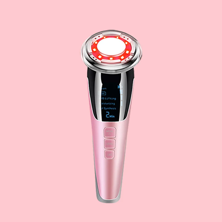 

Rf Skin Tightening Skin Care Device Facial Ionic Facial Massager Face Lift Ce Skin Rejuvenation Acne Treatment Wrinkle Remover, Pink