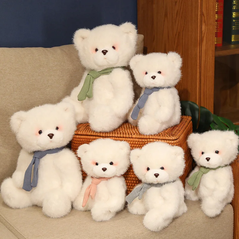 

4 colors Customized Teddy Bear Plush Toys Peluche Stuffed Teddy Bear With Scarf