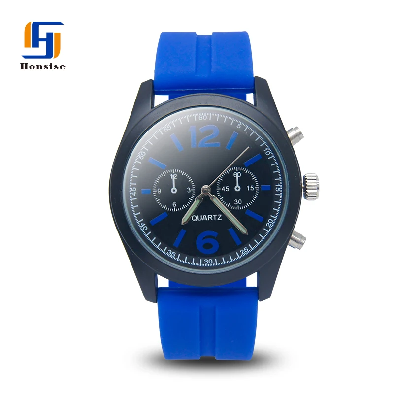 

Silicone Strap Watch China Alloy Watch Case Three Hand Movement Watches
