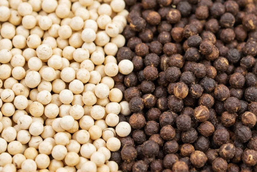 difference white pepper black pepper