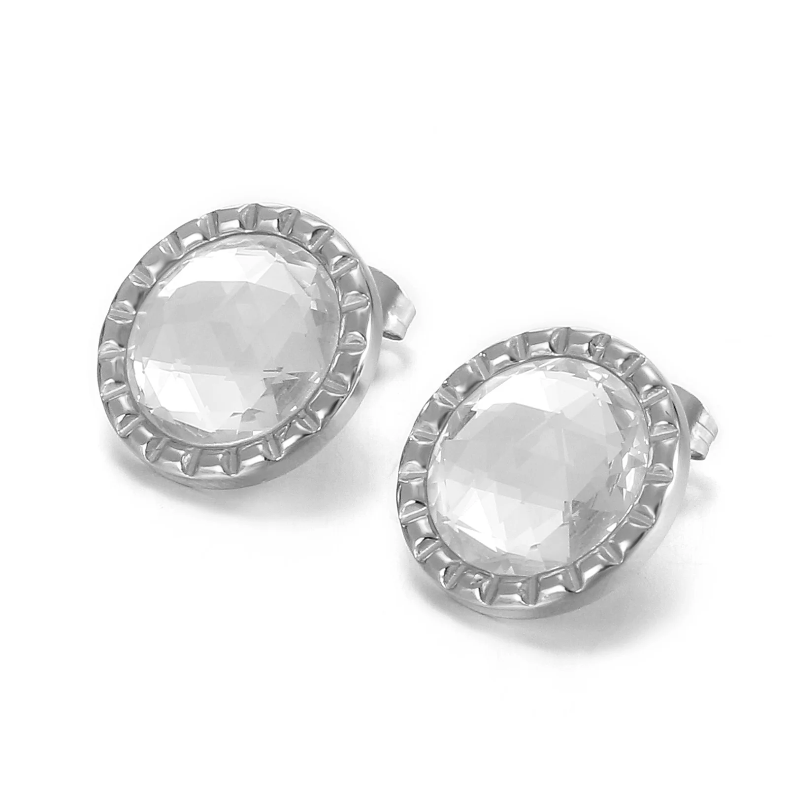 

Temperament Inlaid Crystal Stainless Steel Stone Earrings Women Earring Jewelry