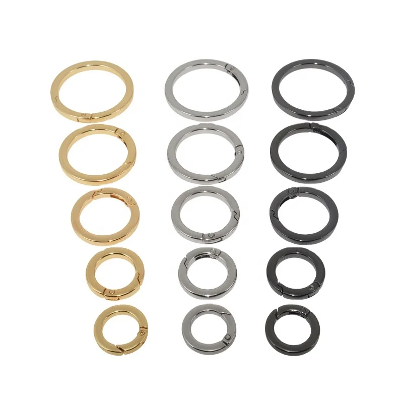 

Factory metal Spring O Rings Metal key ring Spring buckles 25MM/1 INCH Opening ring for Luggage handmade Bag accessories, Light gold/nickel/black/matt nickel/etc.