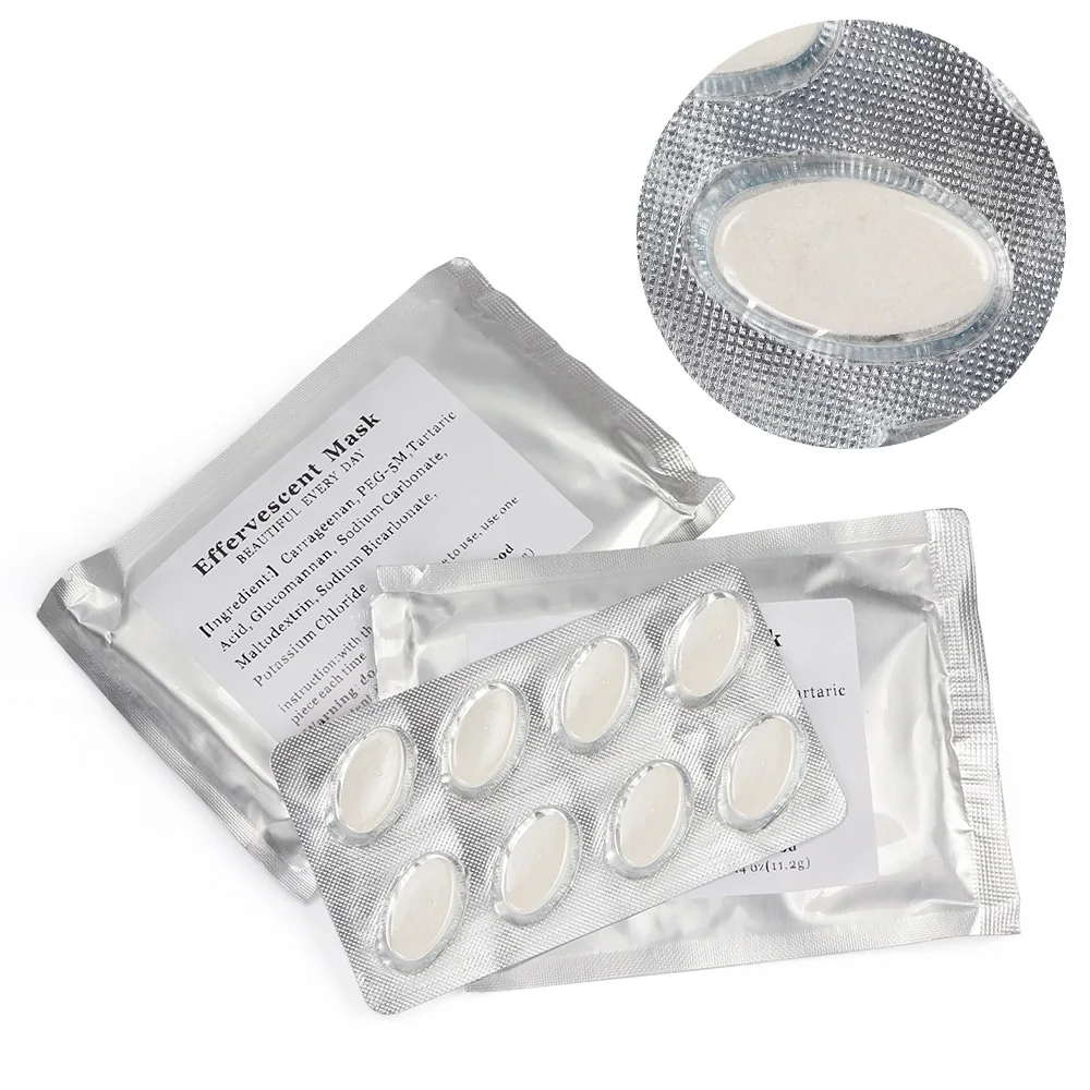 

DIY Mask capsule beauty mask effervescent Facial mask tablets, White color