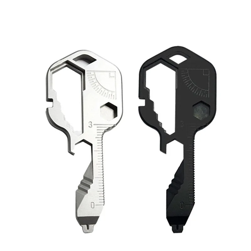 

2021 EDC New Trending Outdoor Men Gadgets Function Multi Tool Key Chain, Silver