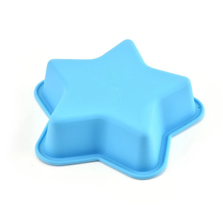 

Mold OEM Custom Premium Food Grade Silicone Cake Chocolate Ice Cube Tray Wedding Christmas Star Shaped, Red/orange