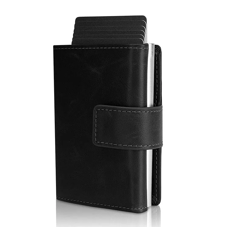 

Card Case Men RFID Protection Credit Card Holder with Coin Compartment Money Mini Bag Male Aluminium Card Holder Wallet, Optional