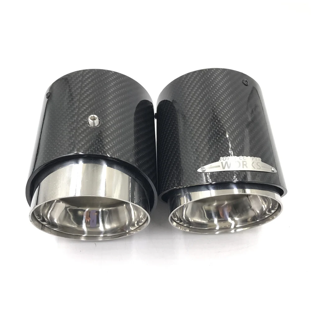 
Glossy carbon fiber exhaust tip Muffler tips fit for mini cooper R55 R56 R57 R58 R59 R60 R61 F54 F55 F56 F57 F60  (62366371816)
