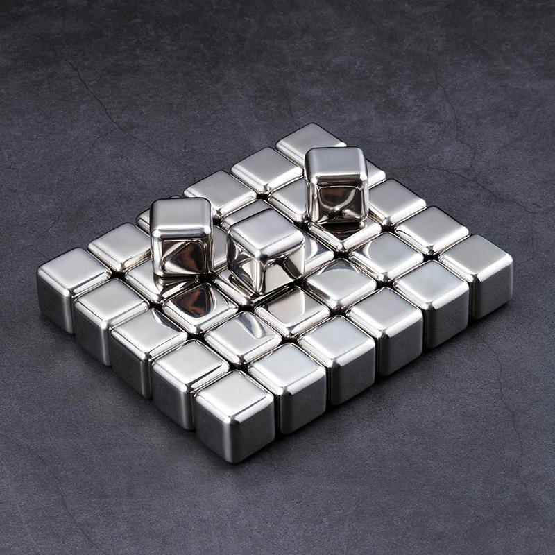 

Food Grade Whisky Sipping Rocks Stainless Steel Metal Stone Ice Cube