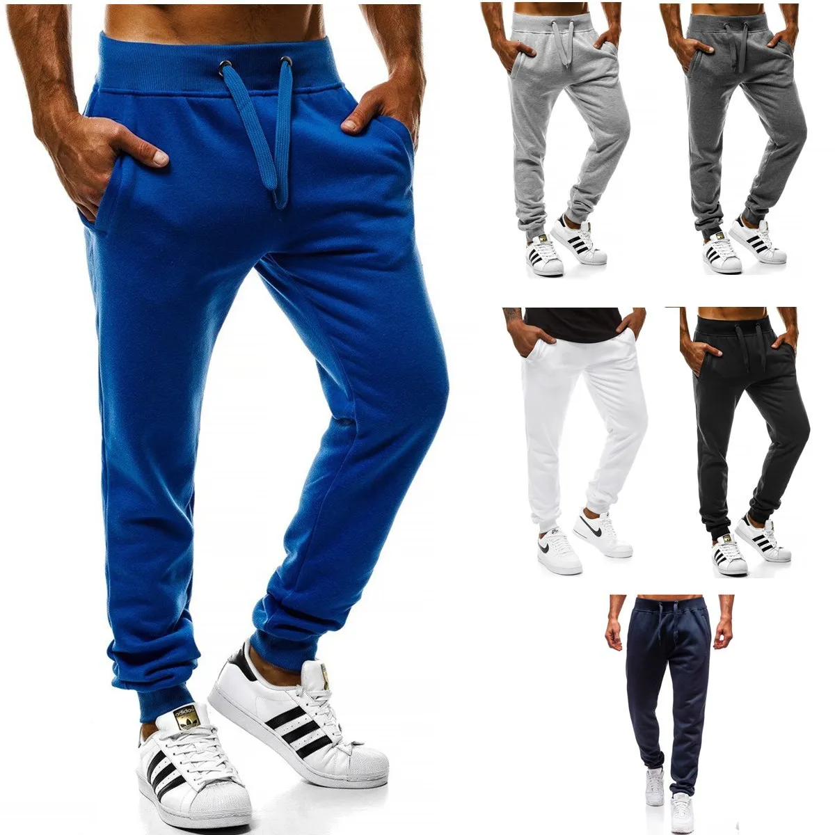 Sweatpants Gym Cargo Jeans Sweatsuit Fitness Slim Fit Blank Men Jogger