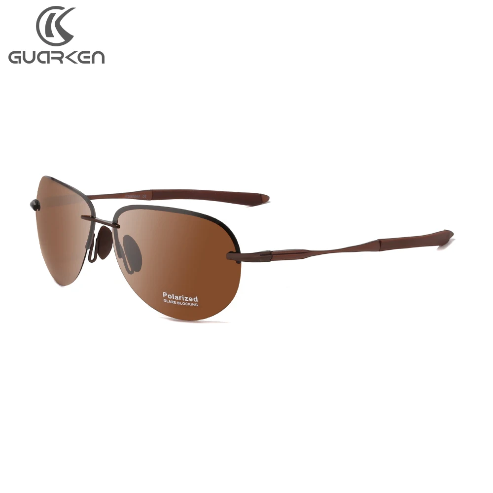 

Guarken Gafas de Sol Polarizada Silicone Material Metal Frame Designer Aviation Sunglasses High Quality Oculos Memino