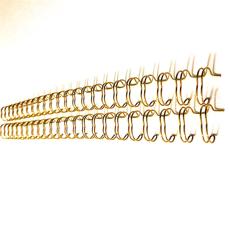 NanBo Binding gold color Material Double Loop Wire O , Metal Double Loop Wire Binding