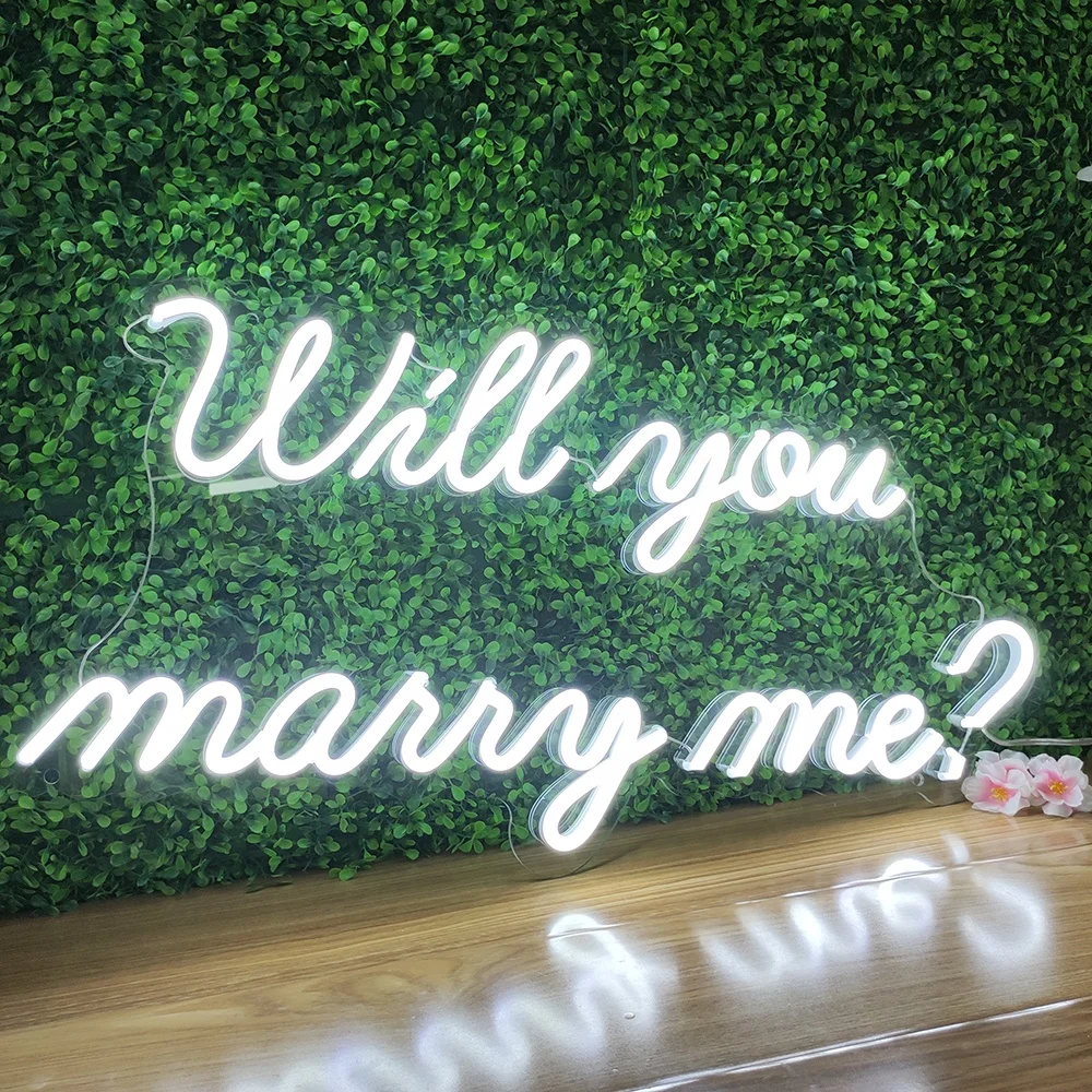 

Will You Marry Me Neon Lights Custom Neon Signs For Wedding Decor Giving Name LED Lights Propose Marriage Decorations Supplies