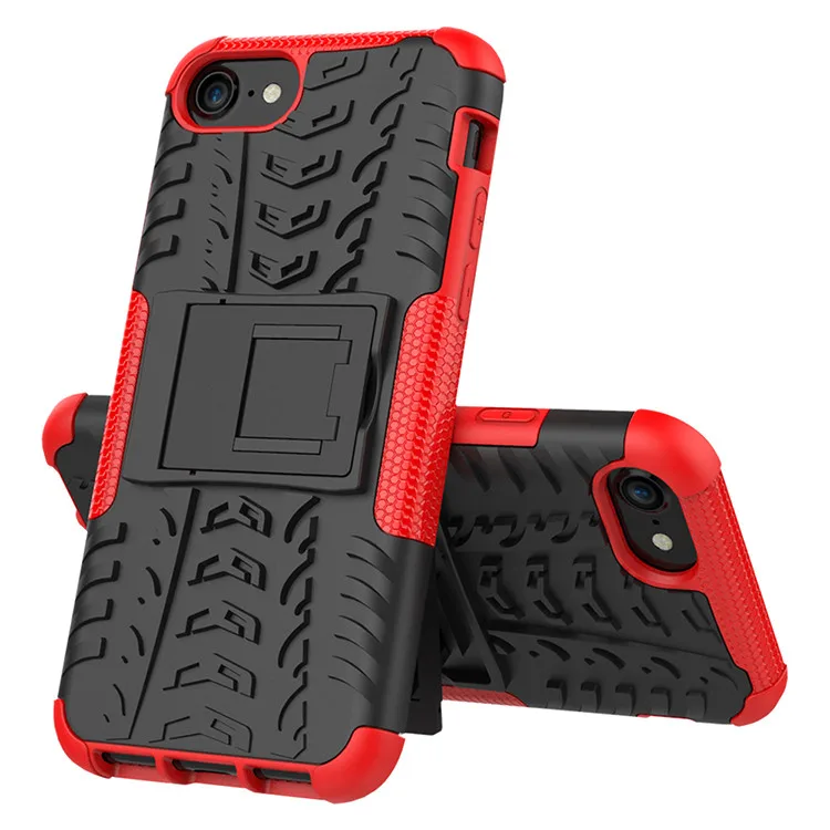 

Wholesale Shenzhen New Customizable Tire Pattern Hybrid Tpu+Pc Kickstand Phone Case For iPhone Huawei Mobile Phone Shell