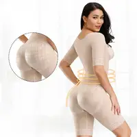 

Slimming Zipper Tummy Waist Trainer Short Arm Shapers Underbust Postpartum Recovery Shapewear Women Full Body Shaper