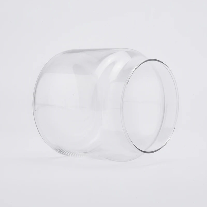 Clear Glass Candle Vessel Glass Jar for Soy Wax Home Decor Wholesales