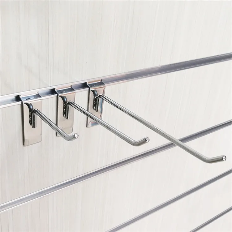 OEM Retail Store Metal Steel Slatwall Panel Security Hanging Display Pegboard Hooks