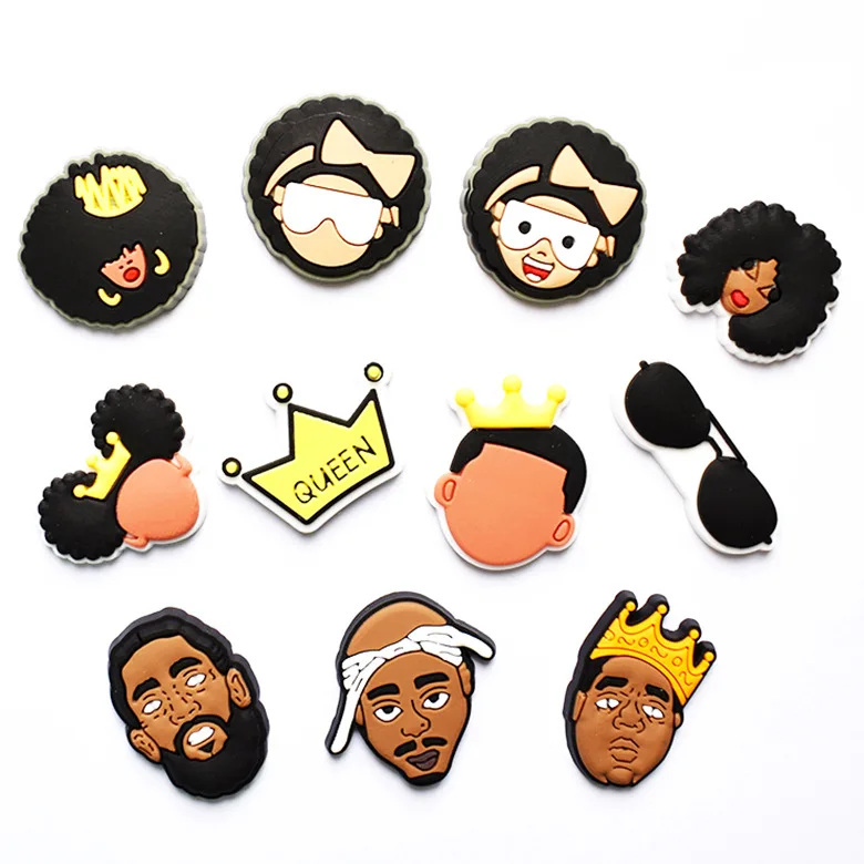 

Wholesale 100pcs Stock Ins Hot Sale PVC Rubber Charms Cute Carton Clogs Charms
