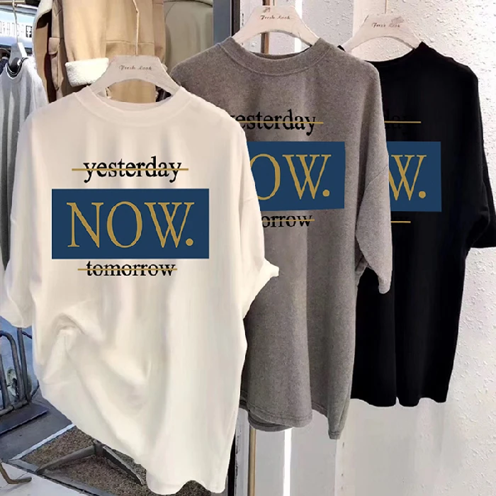 

New summer 2020 loose-fitting T-shirts short sleeves O- neck solid-color casual fashion cartoon print women T-shirts