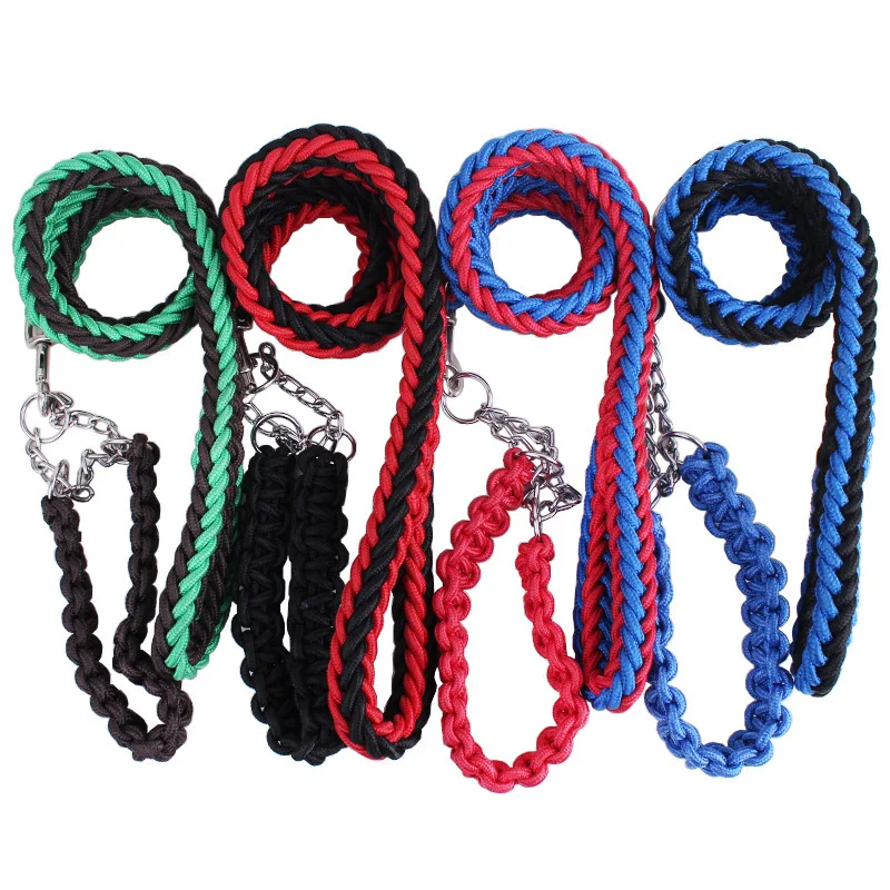 

Eight Strand Round Rope Dog Walking Leads Large-Strong Dog Leashes and Collar Sets, Customized