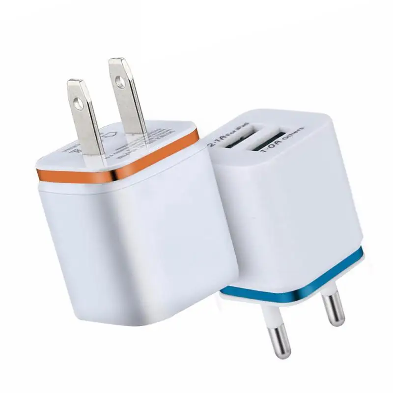 

Wholesale new 2.1A Fast Charging Dual USB Charger Universal Travel EU/US Plug Adapter Portable Wall Mobile Phone QC 3.0 Charger