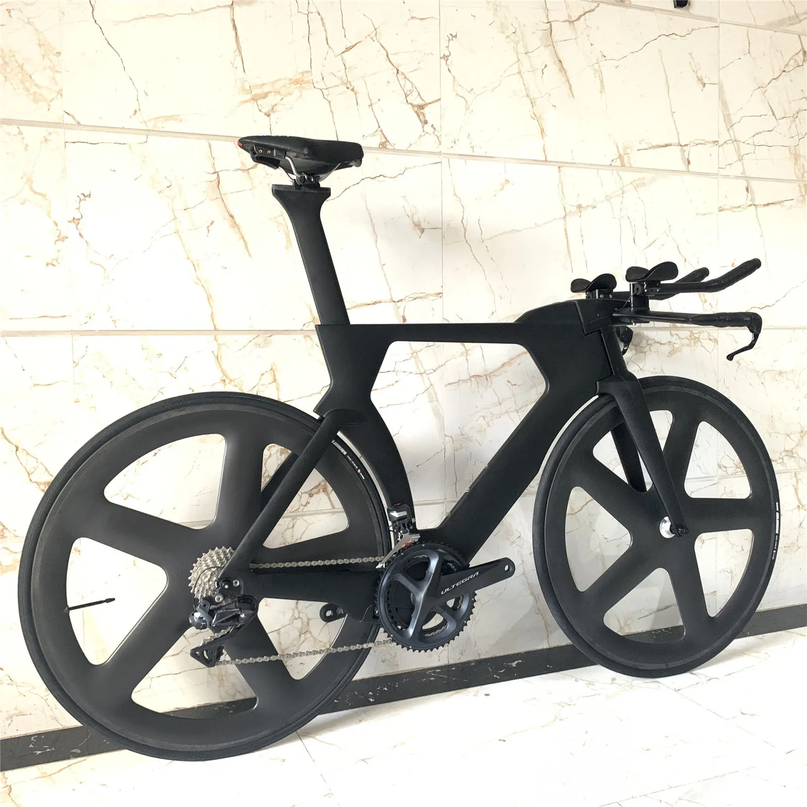 

Carbon 700C Complete TT Bike Time Trial Triathlon Carbon Fiber Black Painting carbon tt bicycle bike frame Size 48/51/54/57cm