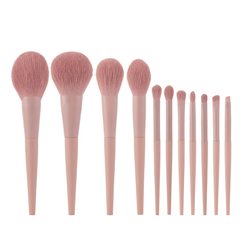 

11Pcs Make Up Set Professional Pink Foundation Makeup Brush