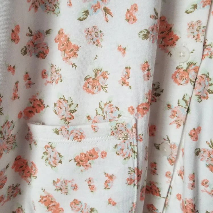 
High Quality Spring Kid Girls Sweet Floral 100% Cotton Long Sleeve Pajamas Set 