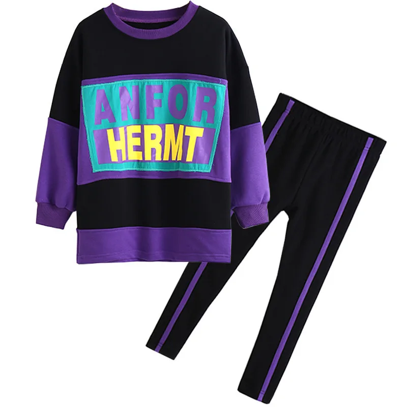 

Girls' leisure sports suit long sweater super western style long-sleeved loose sweater