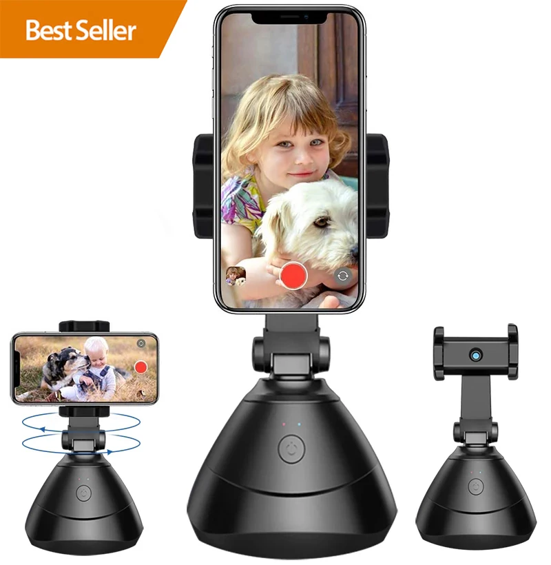 

Dropshiping hot selling flexible Smart auto shooting 360 rotates tracking camera selfie stick Auto cell mobile phone holder