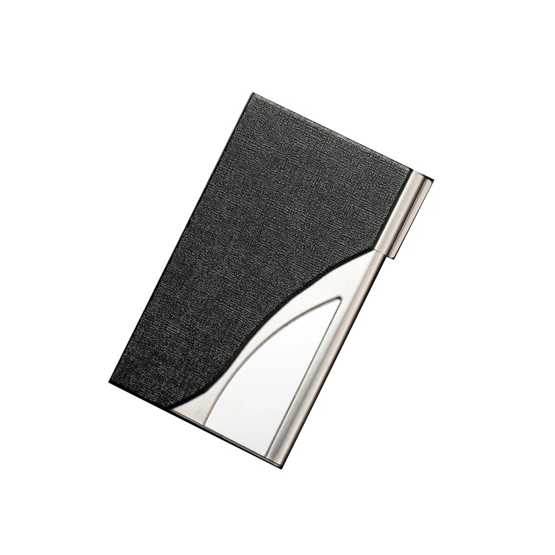 

Factory Designer Hot Selling Stainless Steel Mens Metal Business PU Leather Card Holder Case