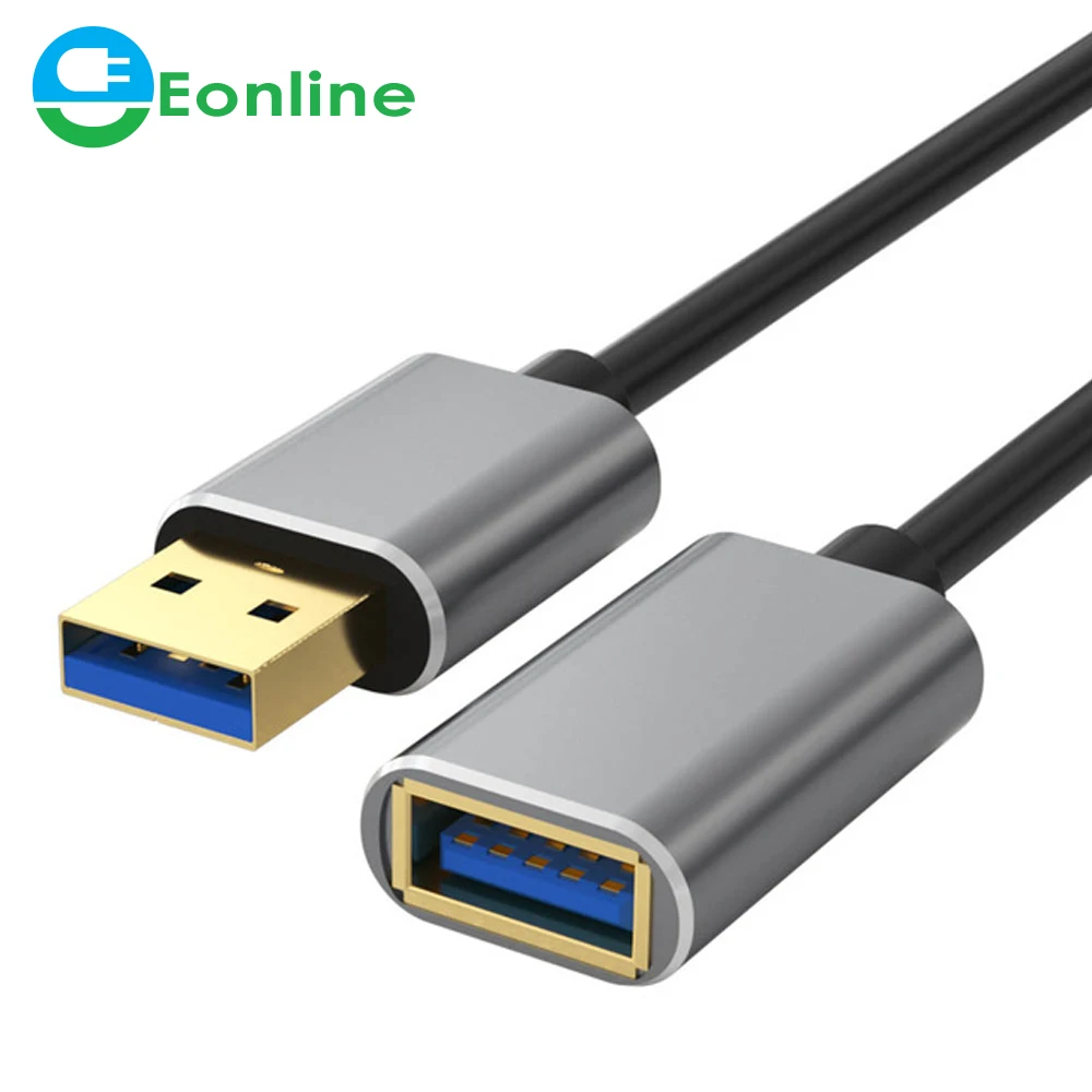 

Eonline USB 3.0 Extension Cable Extender Cable for Keyboard TV PS4 Xbo One SSD USB3.0 2.0 Extender Data Cord Mini USB Extension, Black