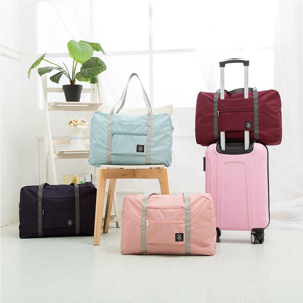 

Ultralight Wholesale Colorful New Nylon Foldable Unisex Large Capacity Luggage Women Waterproof Handbags Men Storage Travel Bags