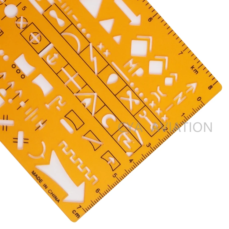 
Chinese Manufacture Plastic Military Ruler special purpose Drawing Template for soldiers training #8353 