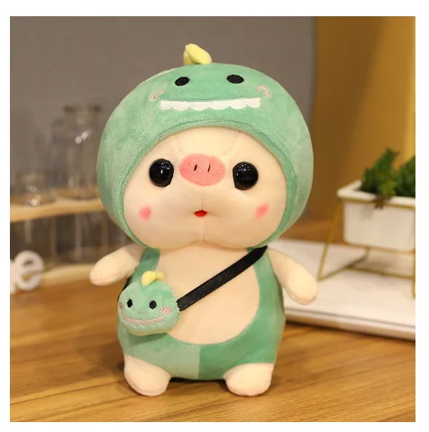 

Cute Pig Cosplay Dinosaur Unicorn Rabbit Cactus Plush Toys Stuffed Doll Soft Animals fruit ts Pillow for Kids Girls Gift