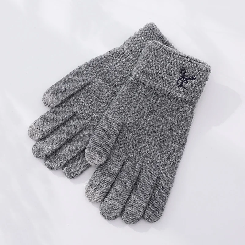 Cheap Warm Winter Outdoor Driving Thicken Men Knitted Gloves