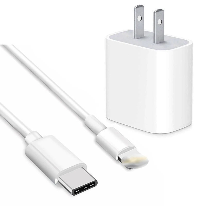 

EU UK US Universal 20W PD Fast USB C Power Adapter Wall Charger C94 18W USB-C Lighting Cable Type C Cable For Apple iPhone 12