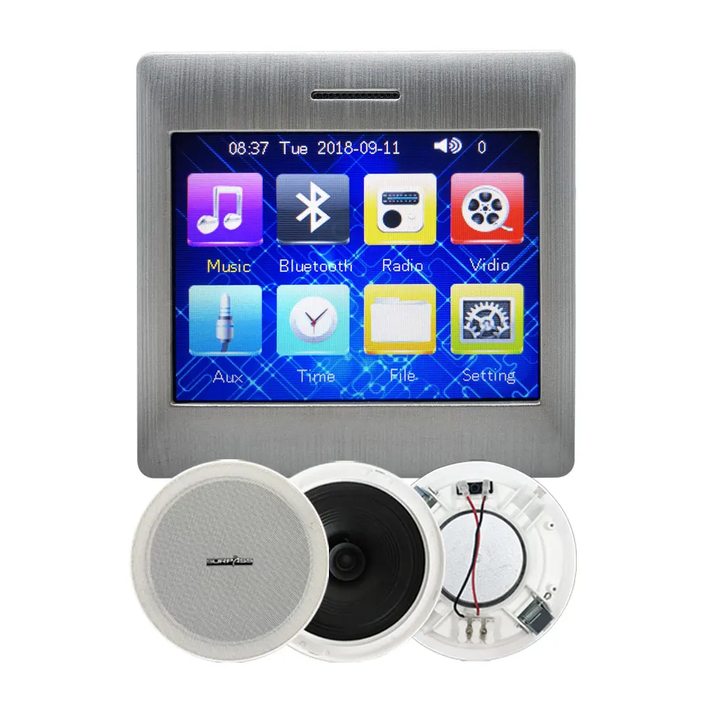 

Wall Amplifier Ceiling Speaker FM Radio AUX USB TF Card Function Home Stereo Audio Amplifier Speaker Package