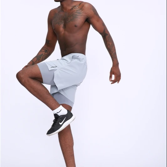 

High Quality Double layer Quick-drying Shorts Training Basketball Pants Men's Bermuda Short Breathable Training Men Shorts, Multicolored