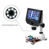G600 600X 4.3" 3.6MP LCD Display Electronic Digital Microscope with Adjustable Metal Stand Monocular Microscope