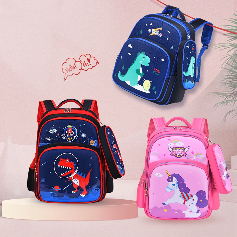 

Cartoon Figure Prints Primary School Book bag Kids School Backpack Sets for Girls fashion backpack with pencil bag, Customized color