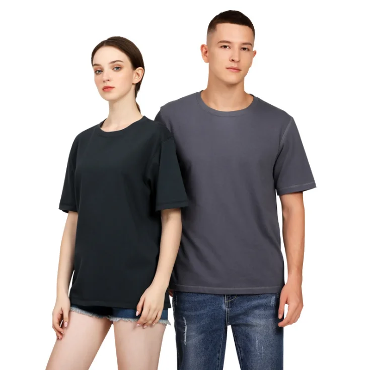 

Custom Causal Cotton Plain Color Oversize Crew Neck Breathable Soft Men's T Shirt Couple t-shirts, 35 colors