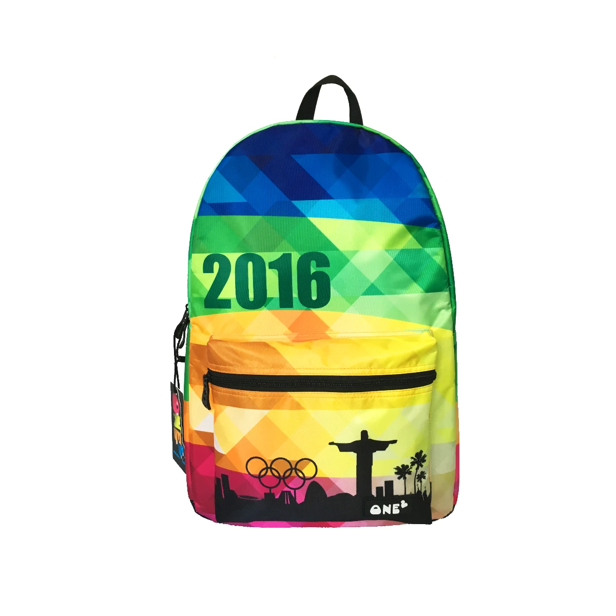 

Good quality best price school bags children backpack with two side pocket all over printing bag go to school, Customized