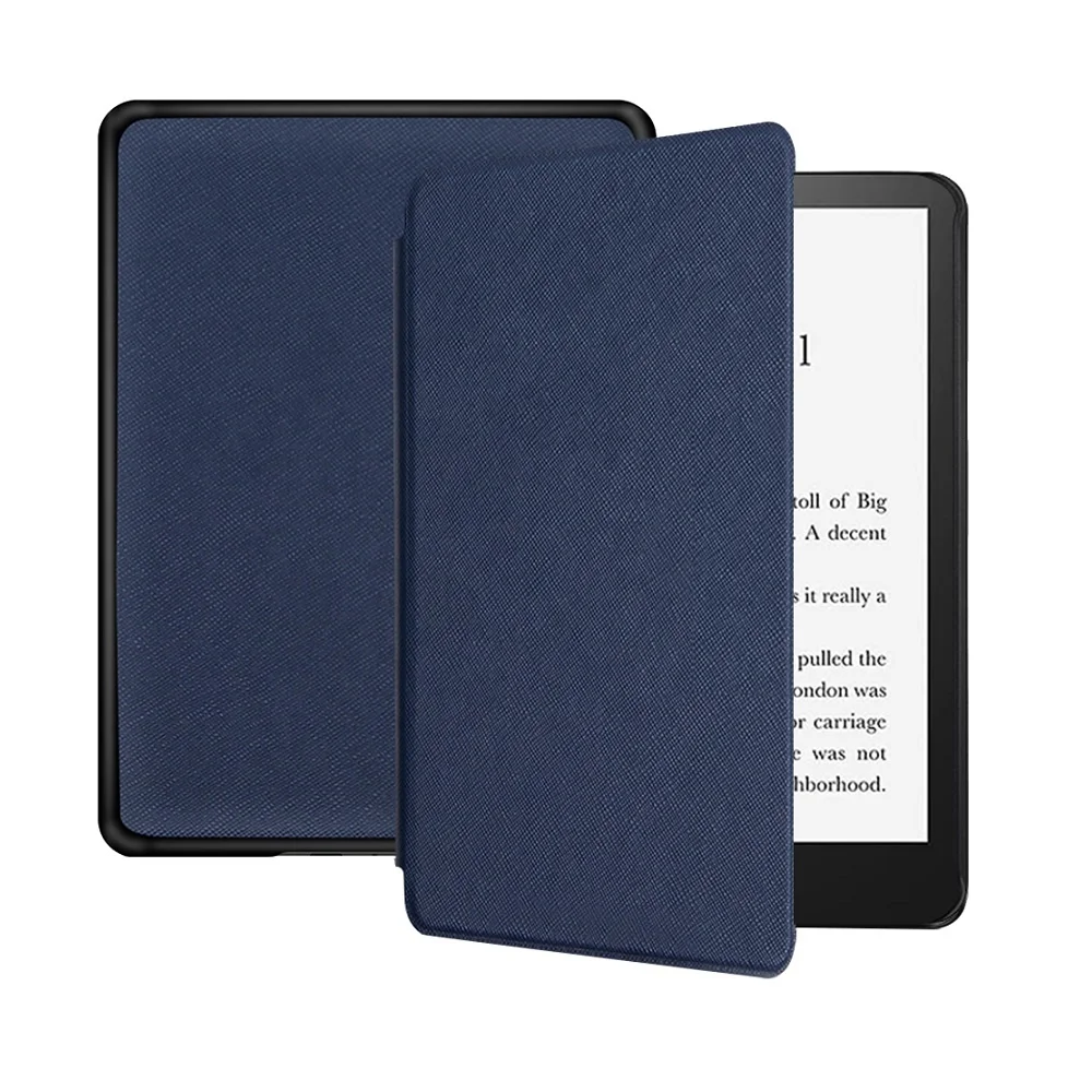 

Custom Logo Printed Auto Sleep Wake Magnetic Flip PU Leather Smart Cover Case For Kindle Paperwhite 5 2021 11th Generation