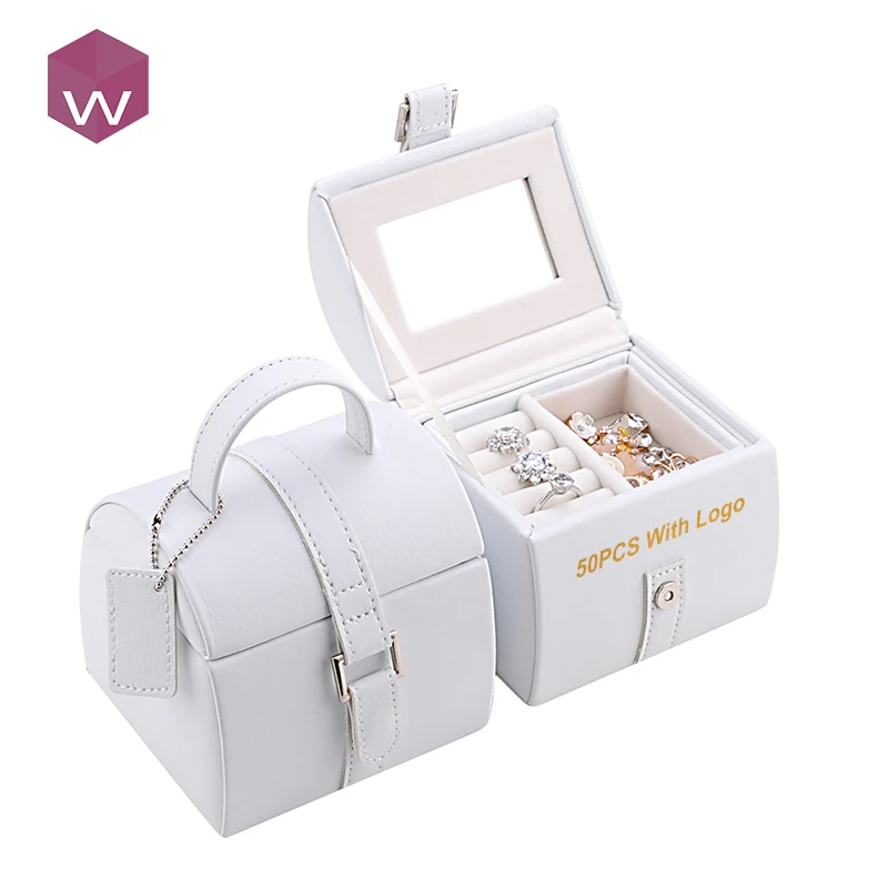 

Wholesale All Purpose Portable Handle Locking Drawer Jewelry Organizer Mirrored Make up Jewelries Box