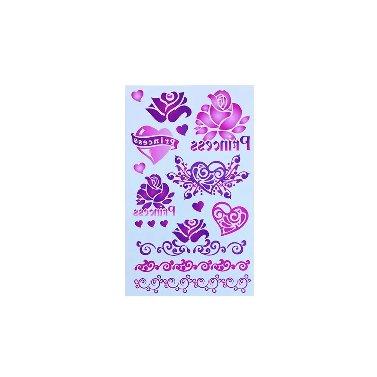 

Beautiful Full Color Flower Temporary water proof Tattoo transfer Sticker For Body Decoration, Cmyk,