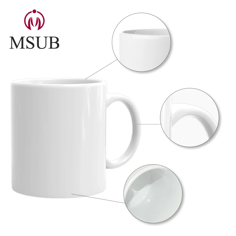 

2021 Promotional white ceramic coffee cups wholesale sublimation mug 11oz blanks cheap cup