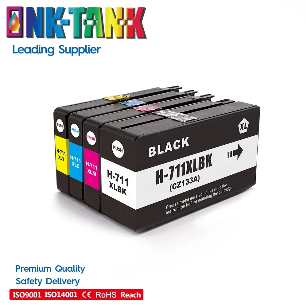 

INK-TANK 711 711XL Premium Color Compatible InkJet Ink Cartridge for HP711 For HP Designjet T520 T120 24 T120 610 Printer